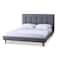 Baxton Studio Jonesy Mid-century Grey Upholstered Full Size Platform Bed 120-6702 - alternate 1